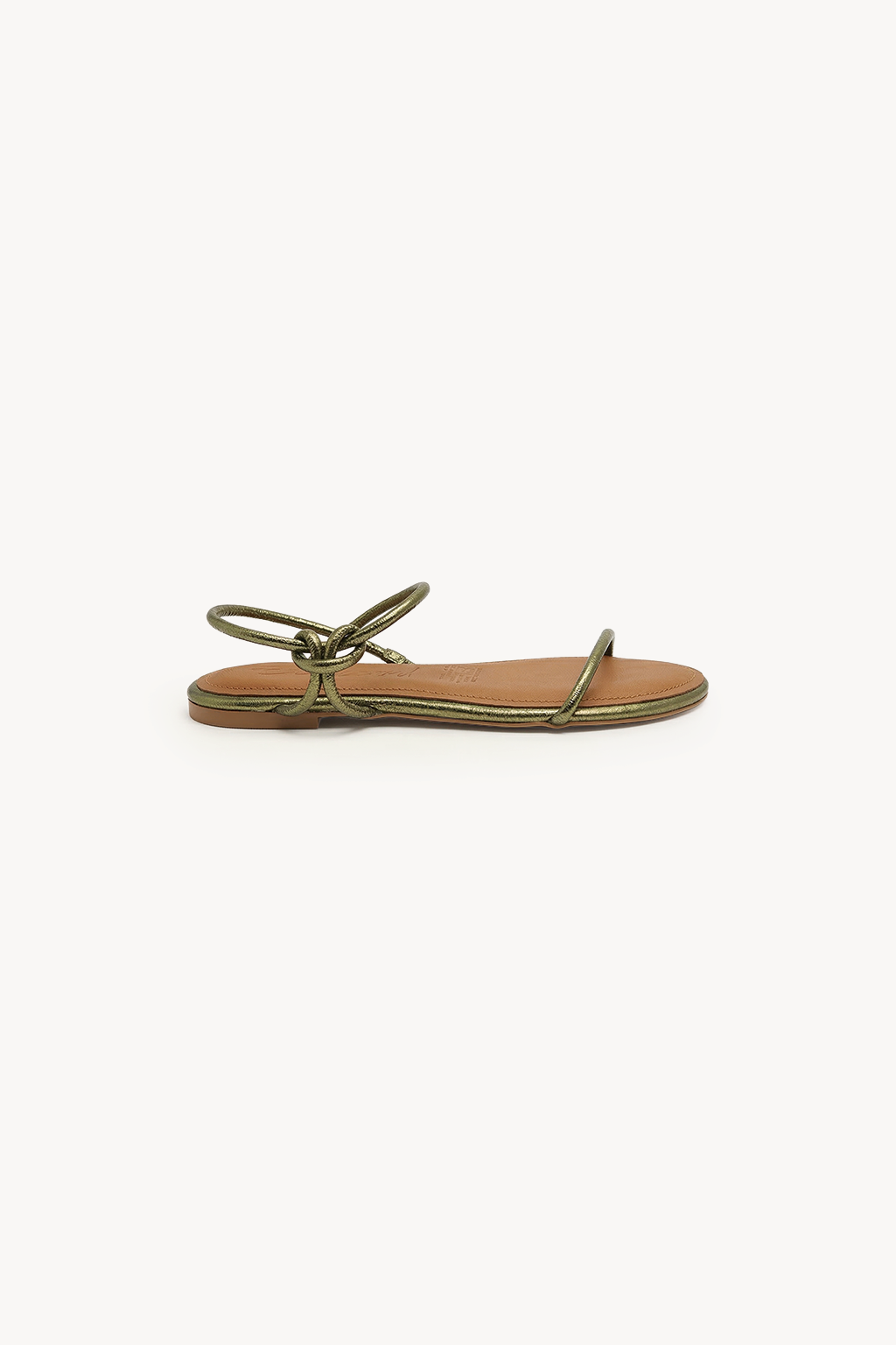 Orbit – Flat Strappy Comfort Sandals, Olive — 01 side profile