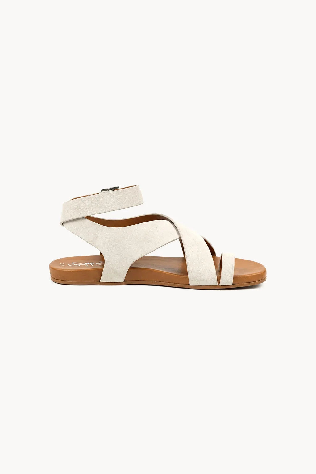 Siena back strap Sandalia, White — 03 side profile