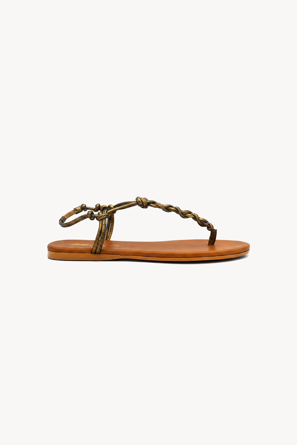 Azahara T-Strap Sandal, Bronze — 03 side profile