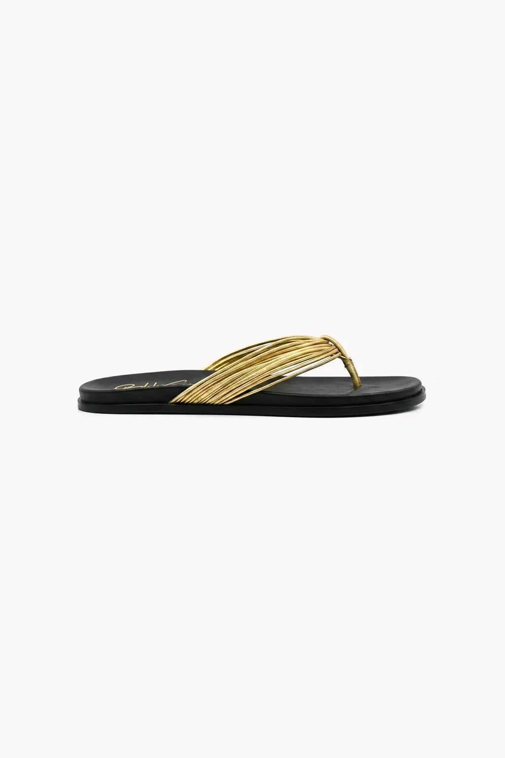 Solara Trenzada Sandal, Gold — 03 side profile