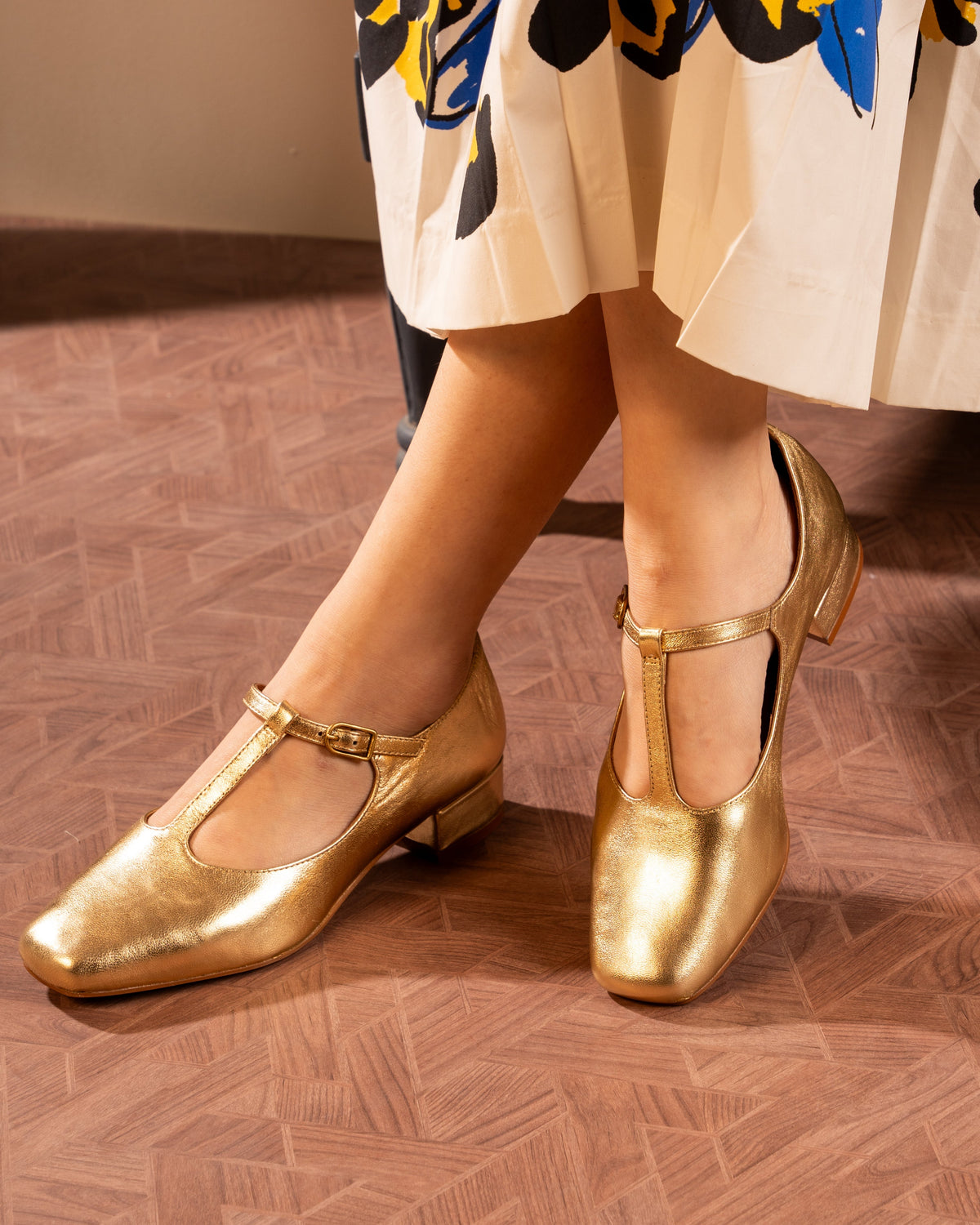 Cintra Mary Jane, Gold — 05 on the foot