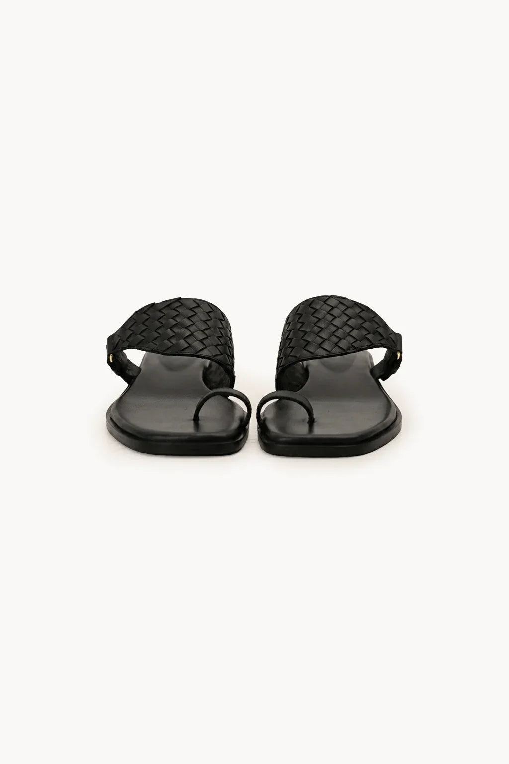 Sandalo Intrecciato Nero – Anello, Black — 04 three-quarter