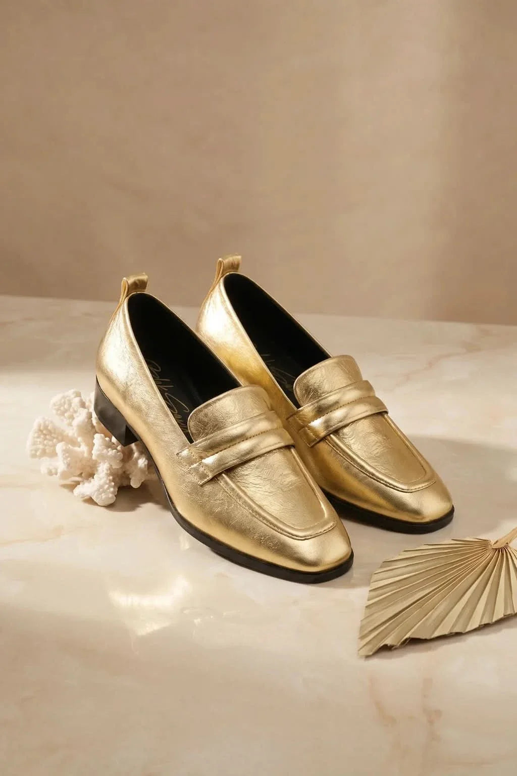 Sera Loafer, Gold — 08 styled