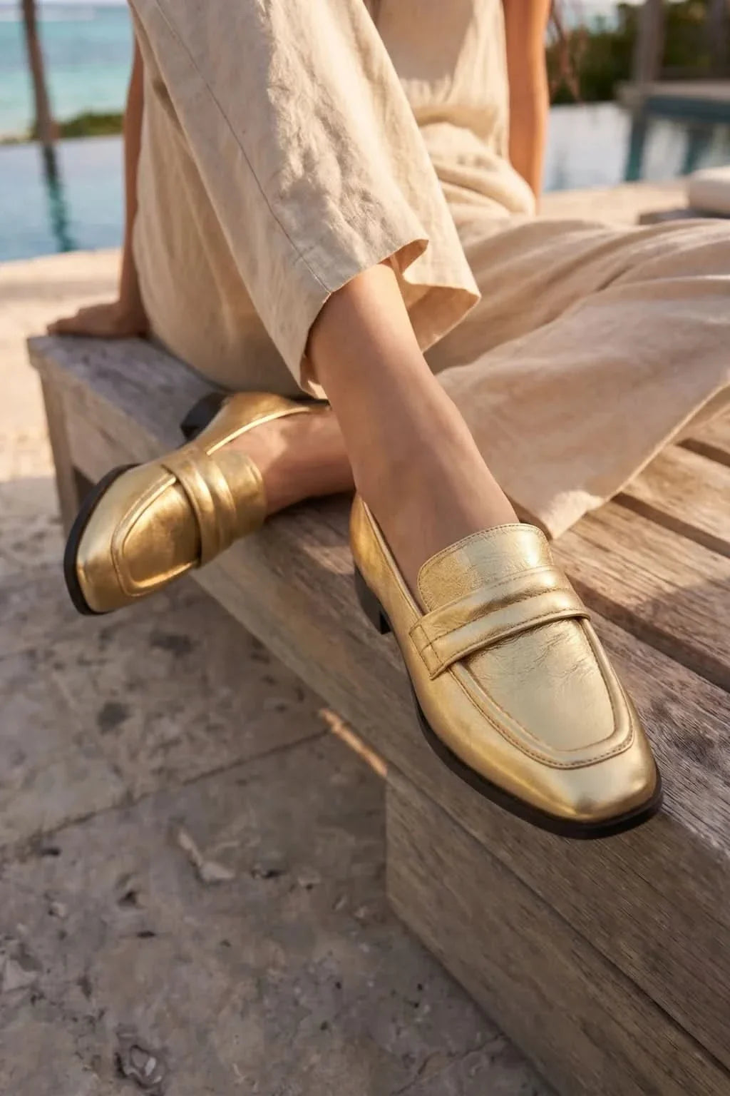 Sera Loafer, Gold — 06 on the foot