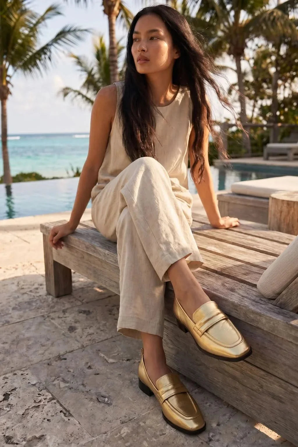 Sera Loafer, Gold — 07 on model