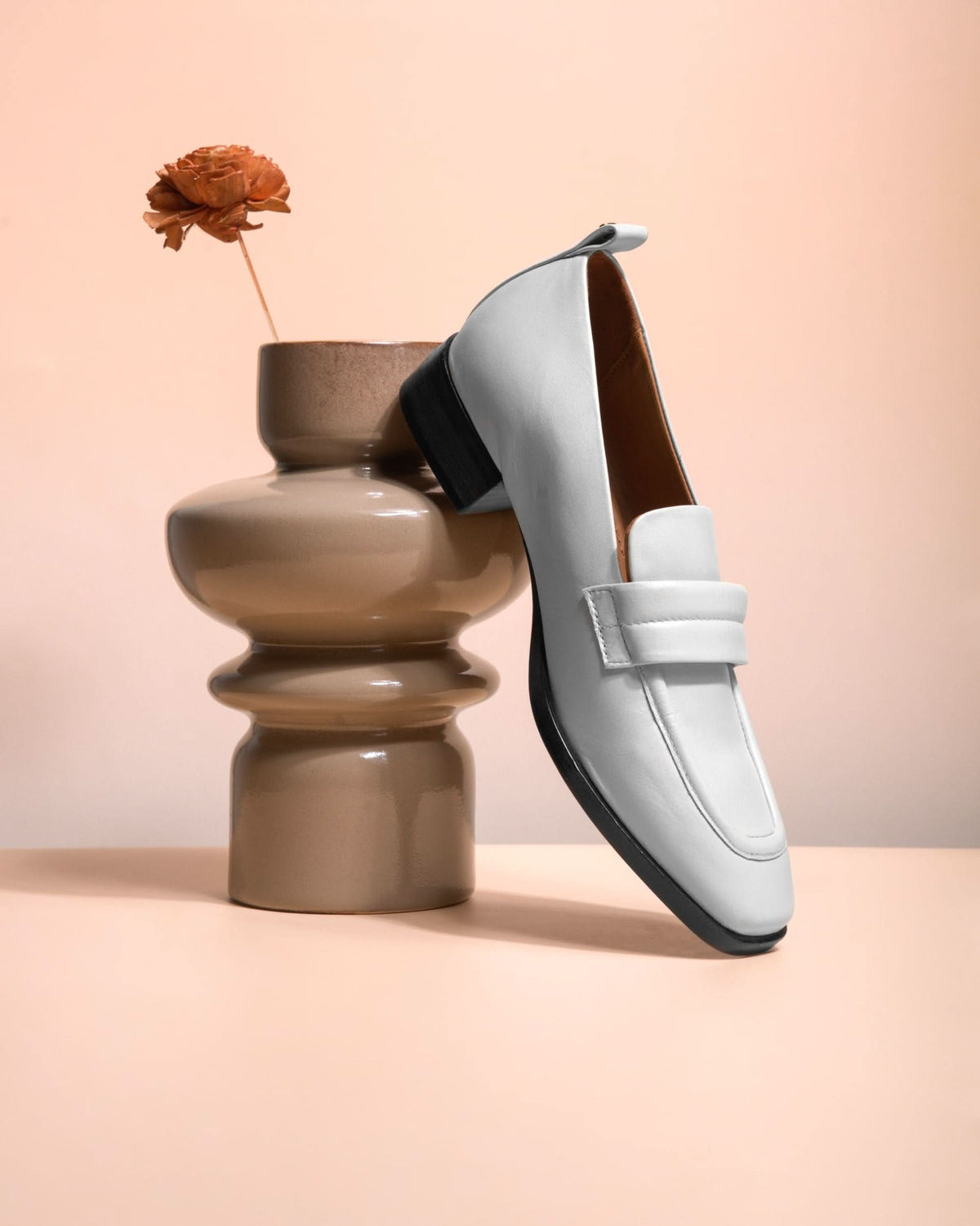 Sera Loafer, Cream — 08 styled