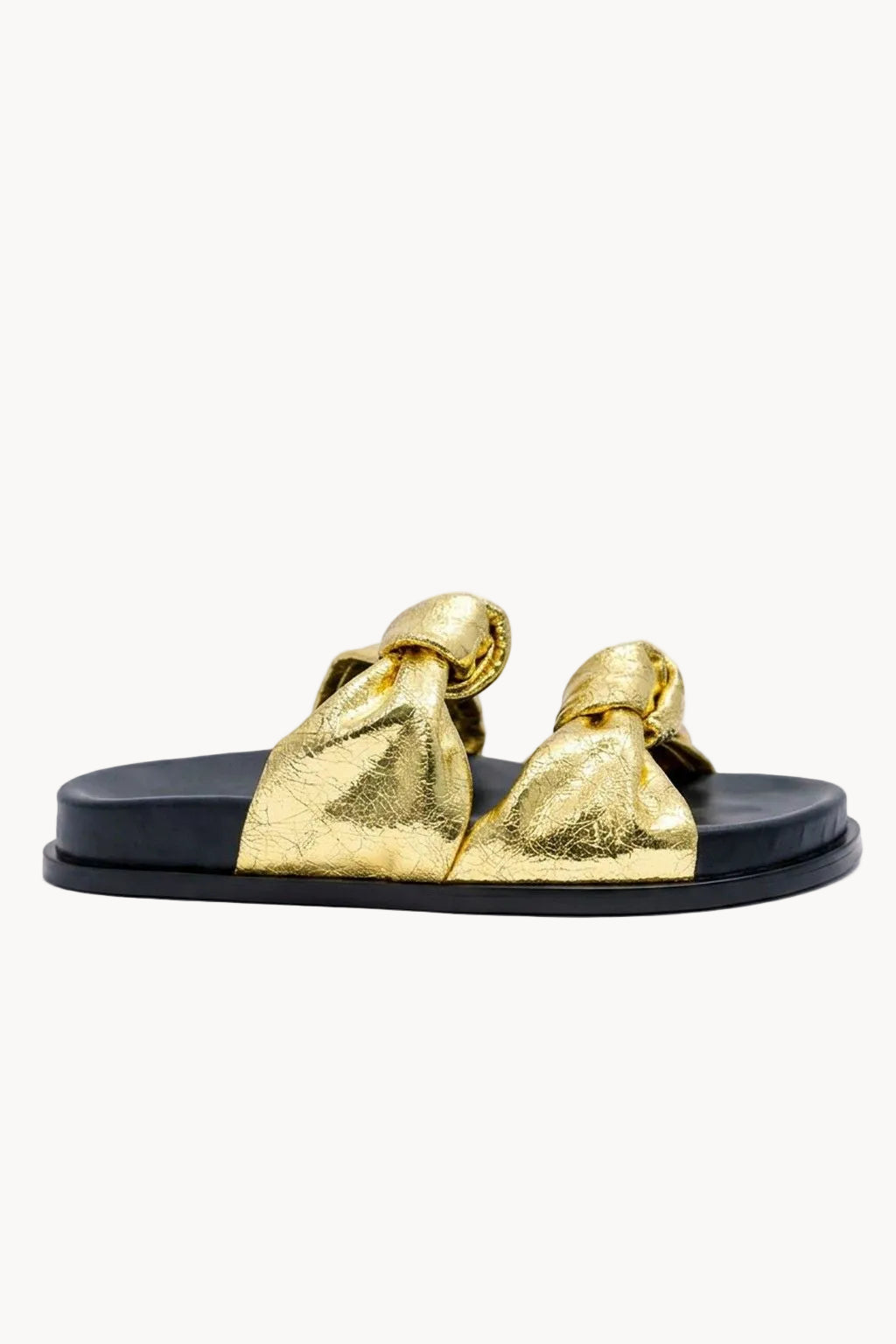 Tide – Flat Comfort Sandals, Gold — 05 detail