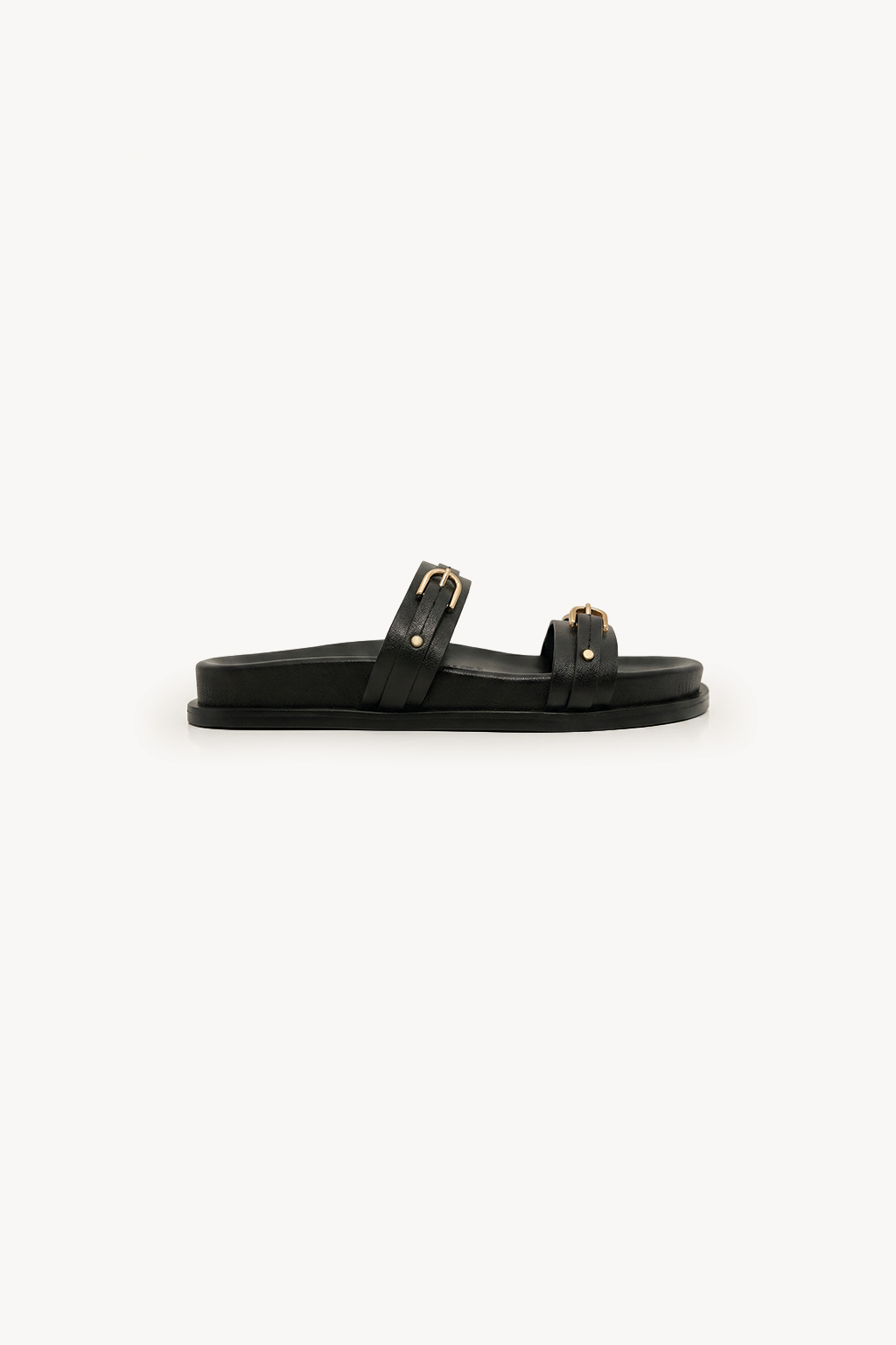Glint – Slide Comfort Sandals, Black — 01 side profile