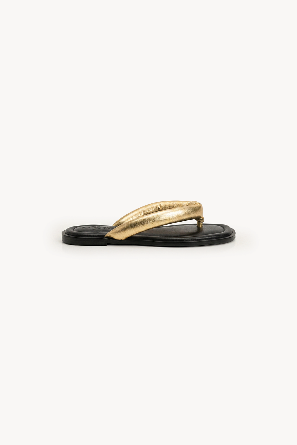 Flux Sandal, Gold — 01 side profile