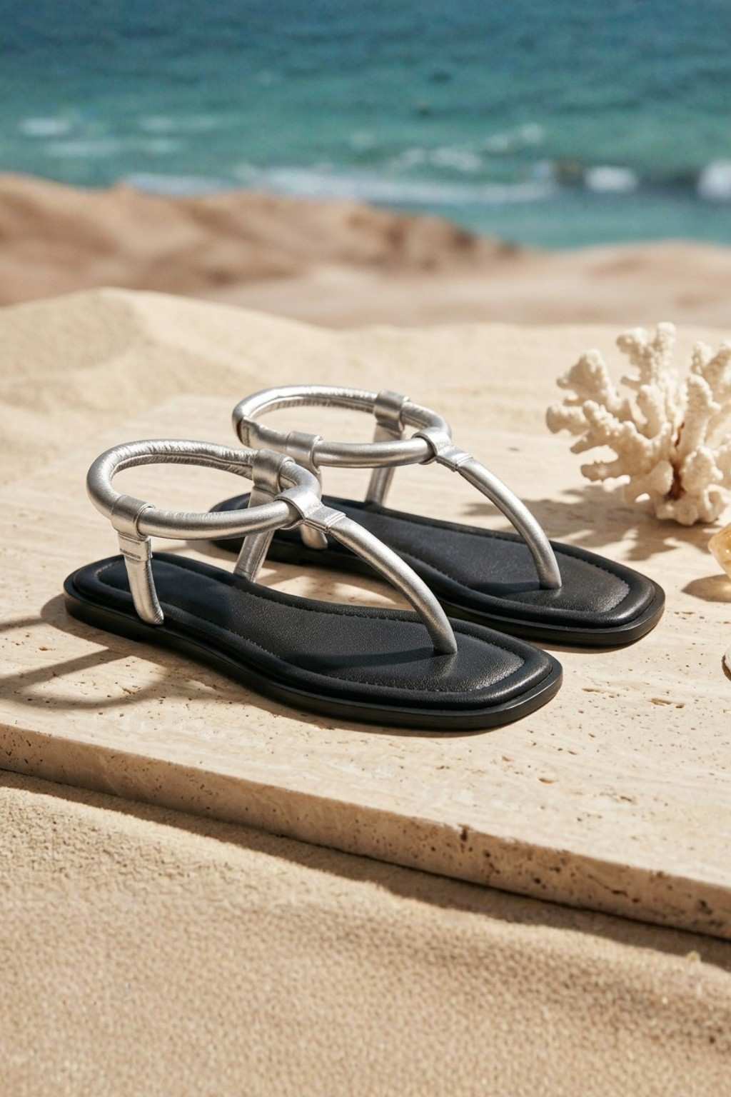 Yara – Y Strap Open Toed Sandals, Silver — 08 styled