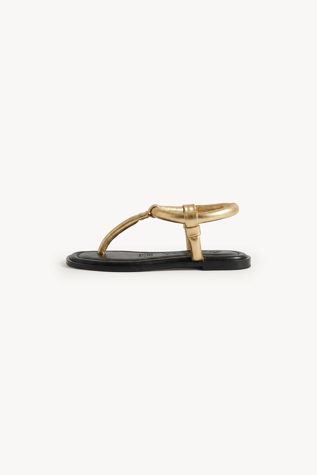 Yara – Y Strap Open Toed Sandals, Gold — 02 side profile 2