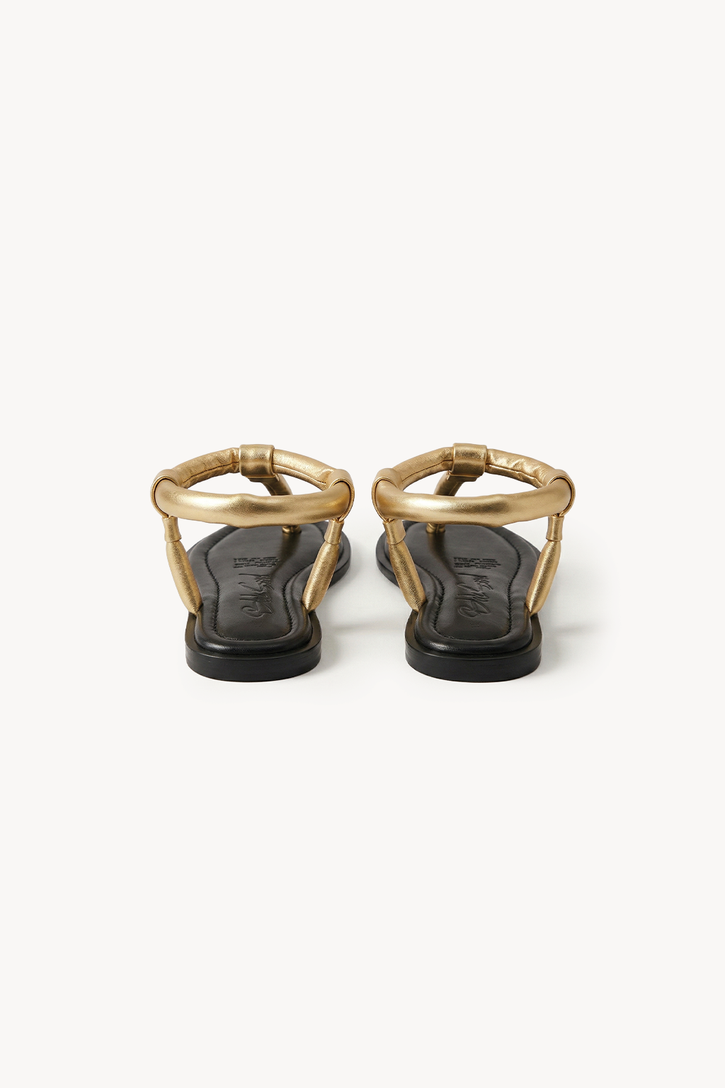 Yara – Y Strap Open Toed Sandals, Gold — 05 back