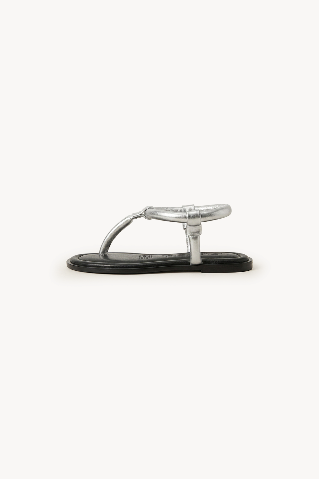 Yara – Y Strap Open Toed Sandals, Silver — 02 side profile 2