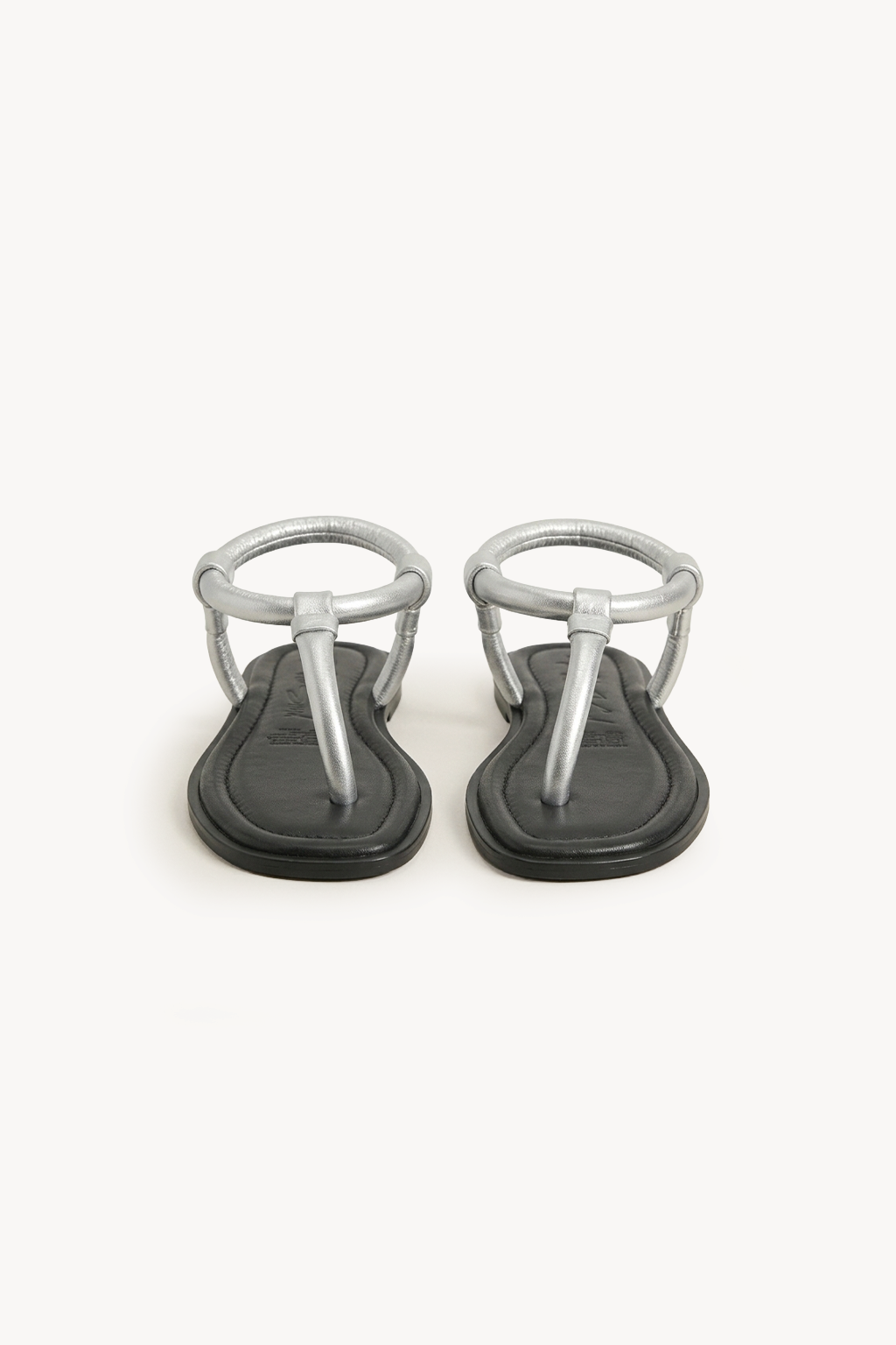 Yara – Y Strap Open Toed Sandals, Silver — 04 three-quarter