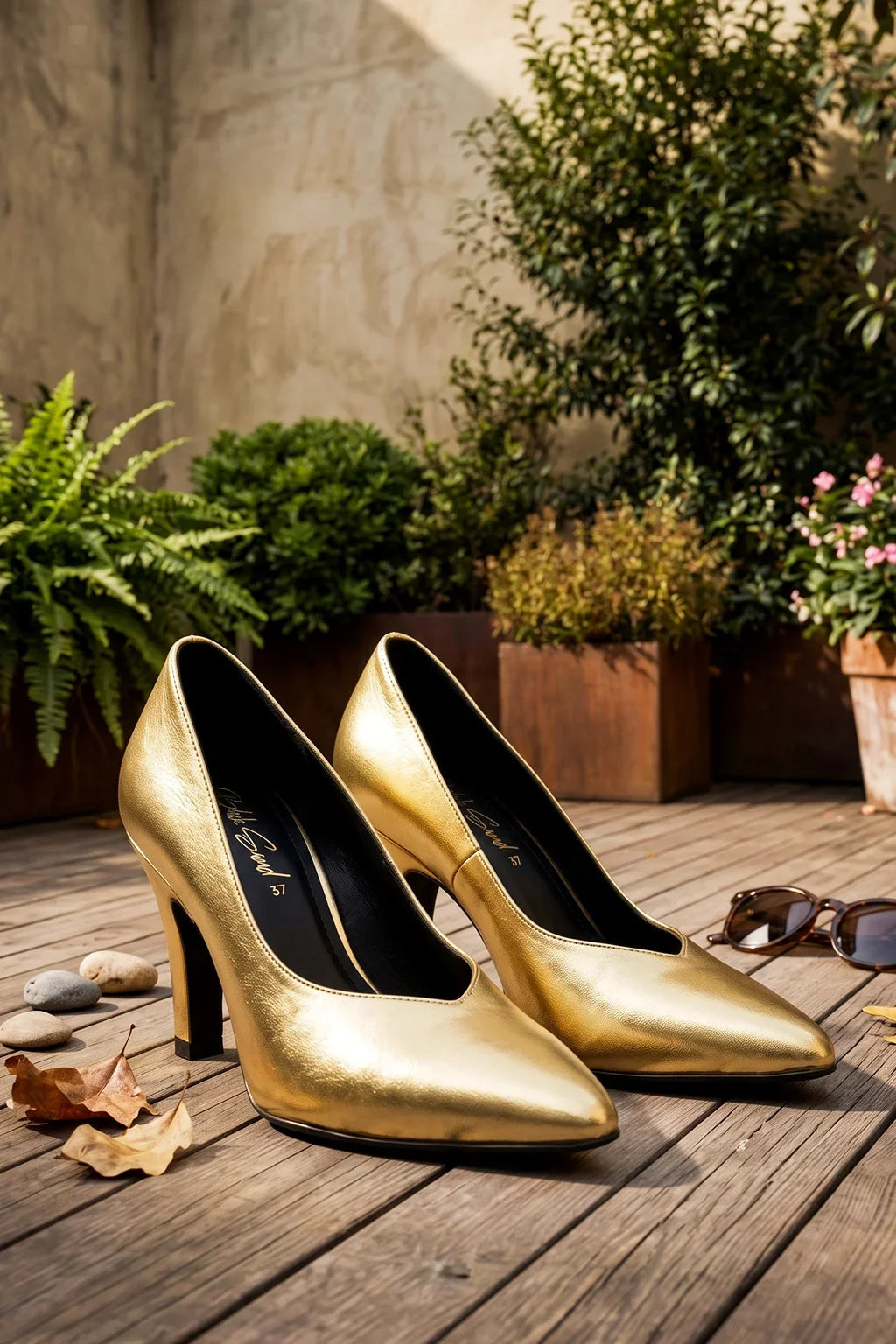 Sevilla Salon Pump, Gold — 08 styled