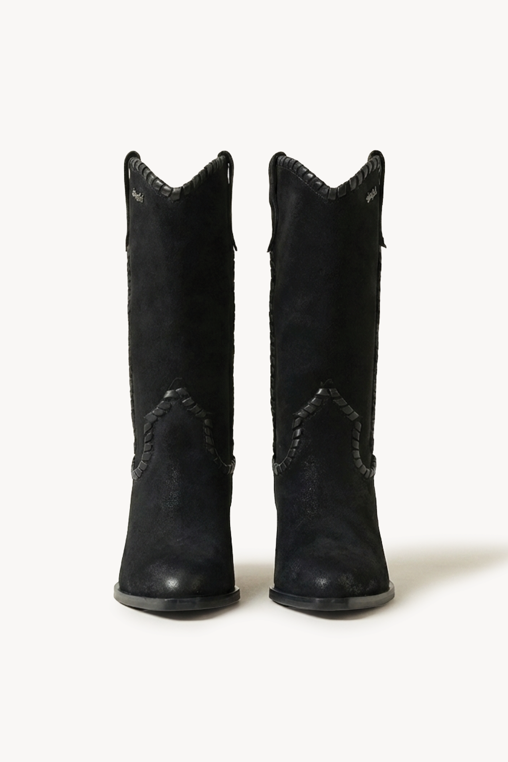 Drelan – Mid Boots with Weaving Detail, Black — 01 pair