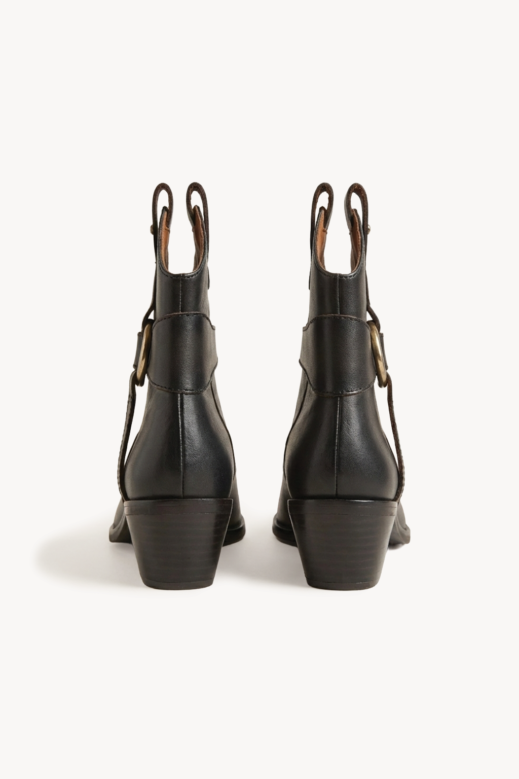 Vael – Saddled with Ring Ankle Boots, Brown — 05 back