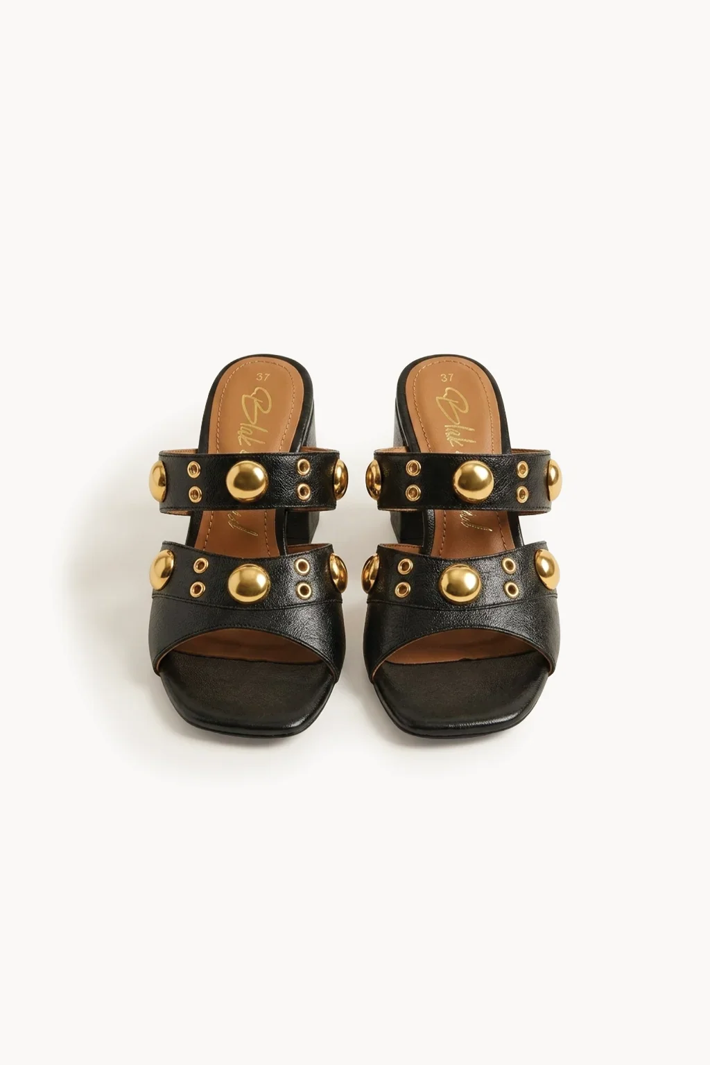 Torino Nero Rockstud Slide, Black — 01 pair