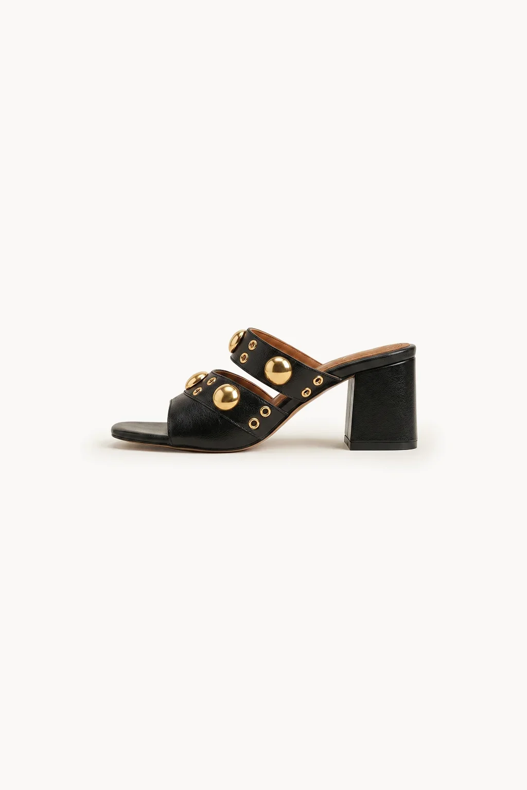 Torino Nero Rockstud Slide, Black — 04 side profile 2