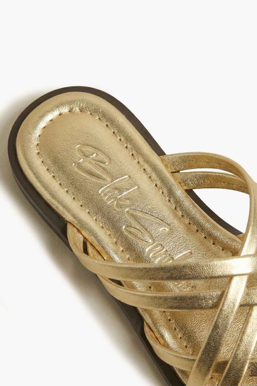 Velare Sandal, Gold — 03 close-up