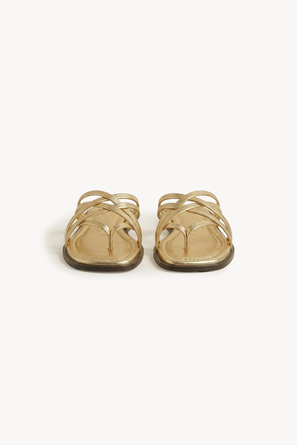Velare Sandal, Gold — 04 three-quarter