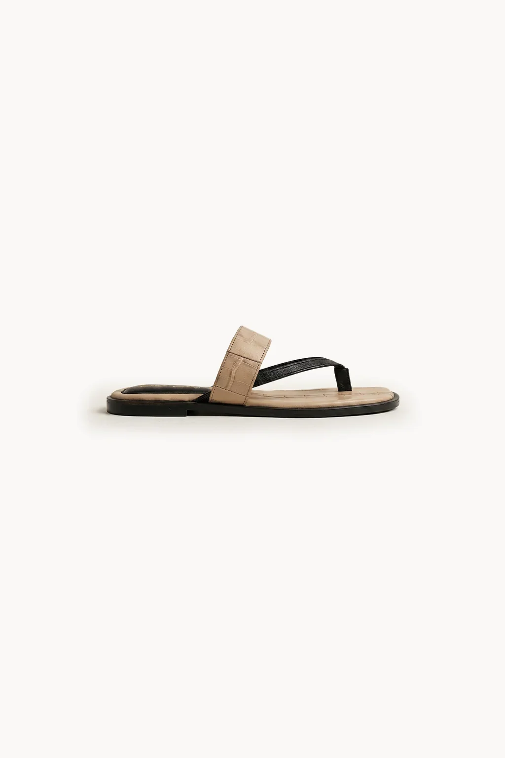 Venezia Intreccio Rosso Flat, Beige — 01 side profile
