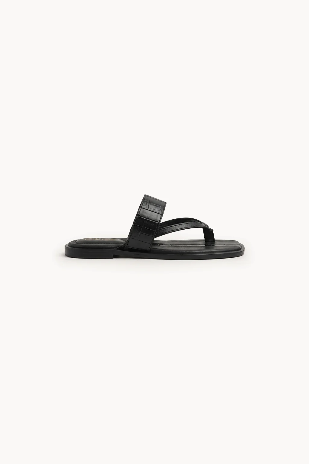 Venezia Intreccio Rosso Flat, Black — 01 side profile