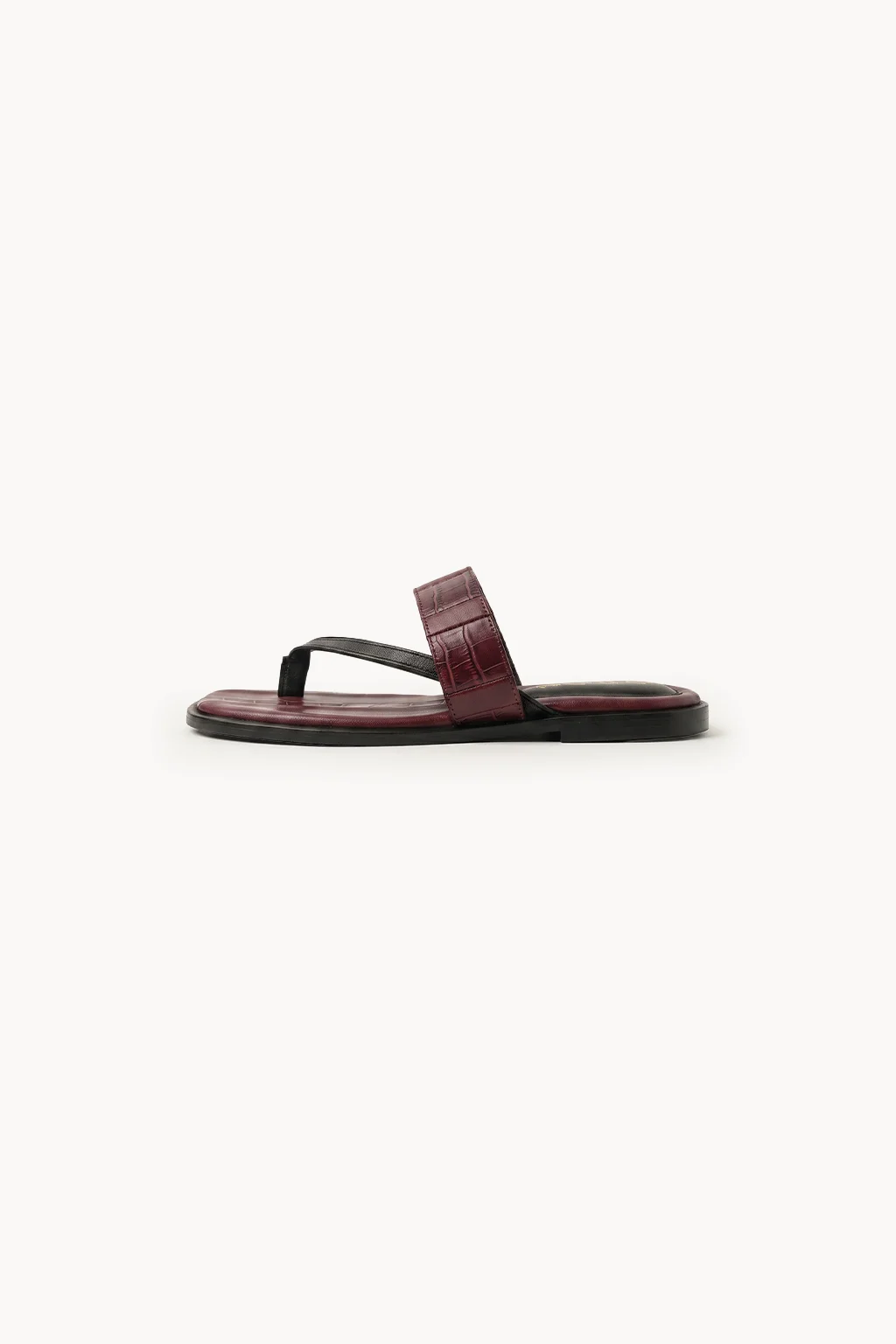 Venezia Intreccio Rosso Flat, Burgundy — 02 side profile 2