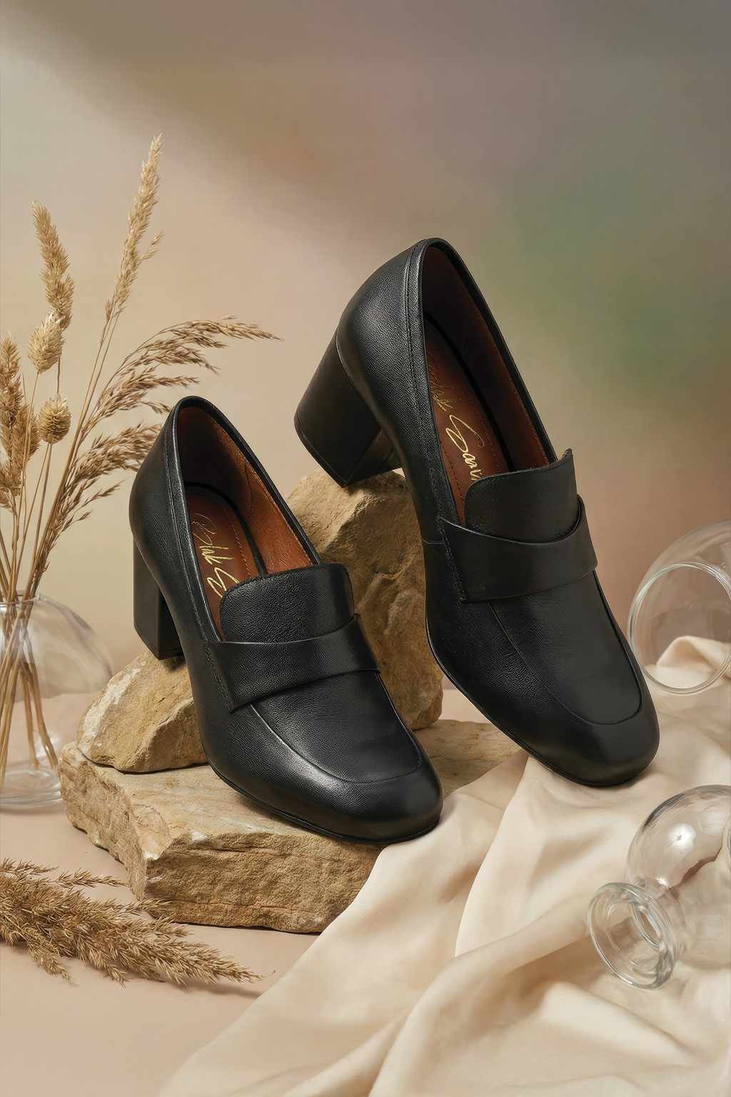 Bellve - Minimal Slip-On Loafers, Black — 08 styled