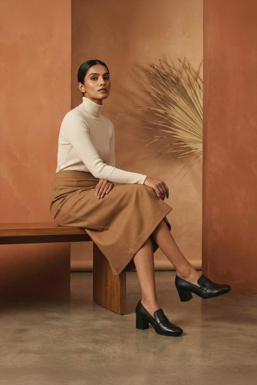 Bellve - Minimal Slip-On Loafers, Black — 07 on model