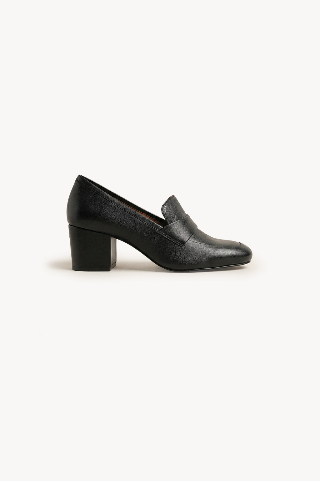 Bellve - Minimal Slip-On Loafers, Black — 01 side profile