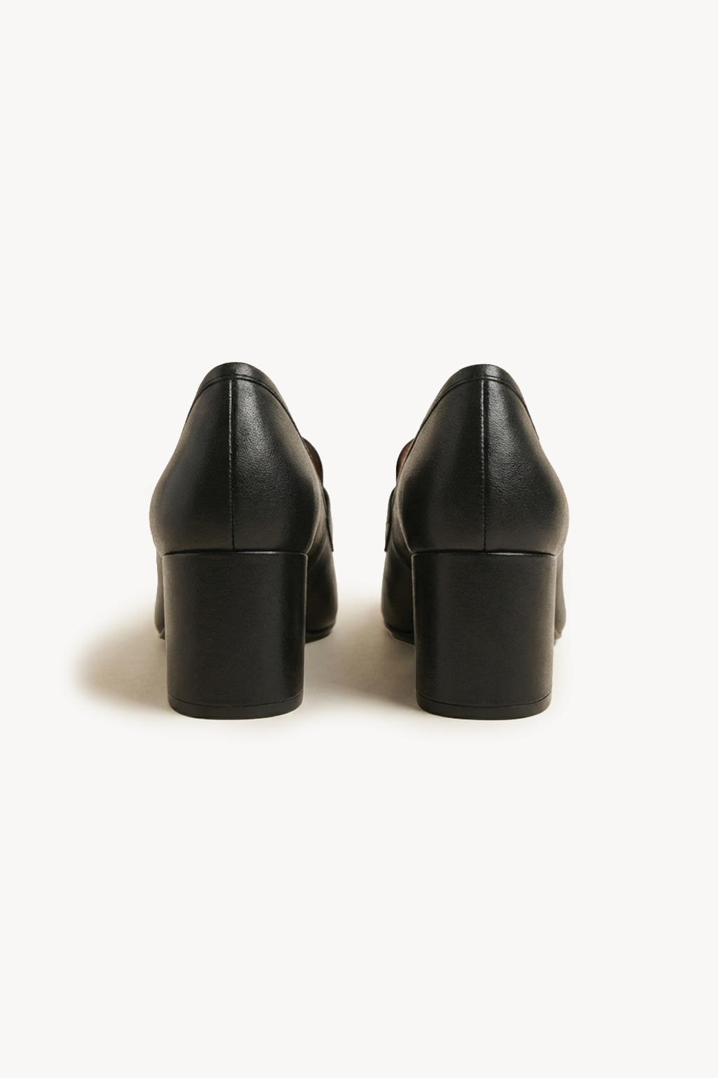 Bellve - Minimal Slip-On Loafers, Black — 05 back