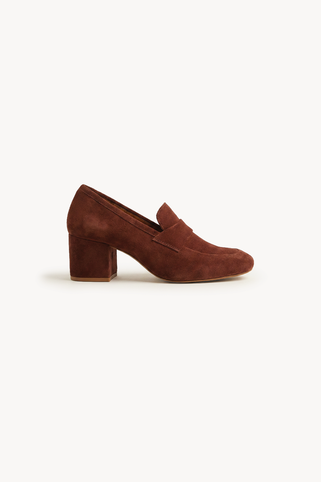 Bellve - Minimal Slip-On Loafers, Maroon — 01 side profile