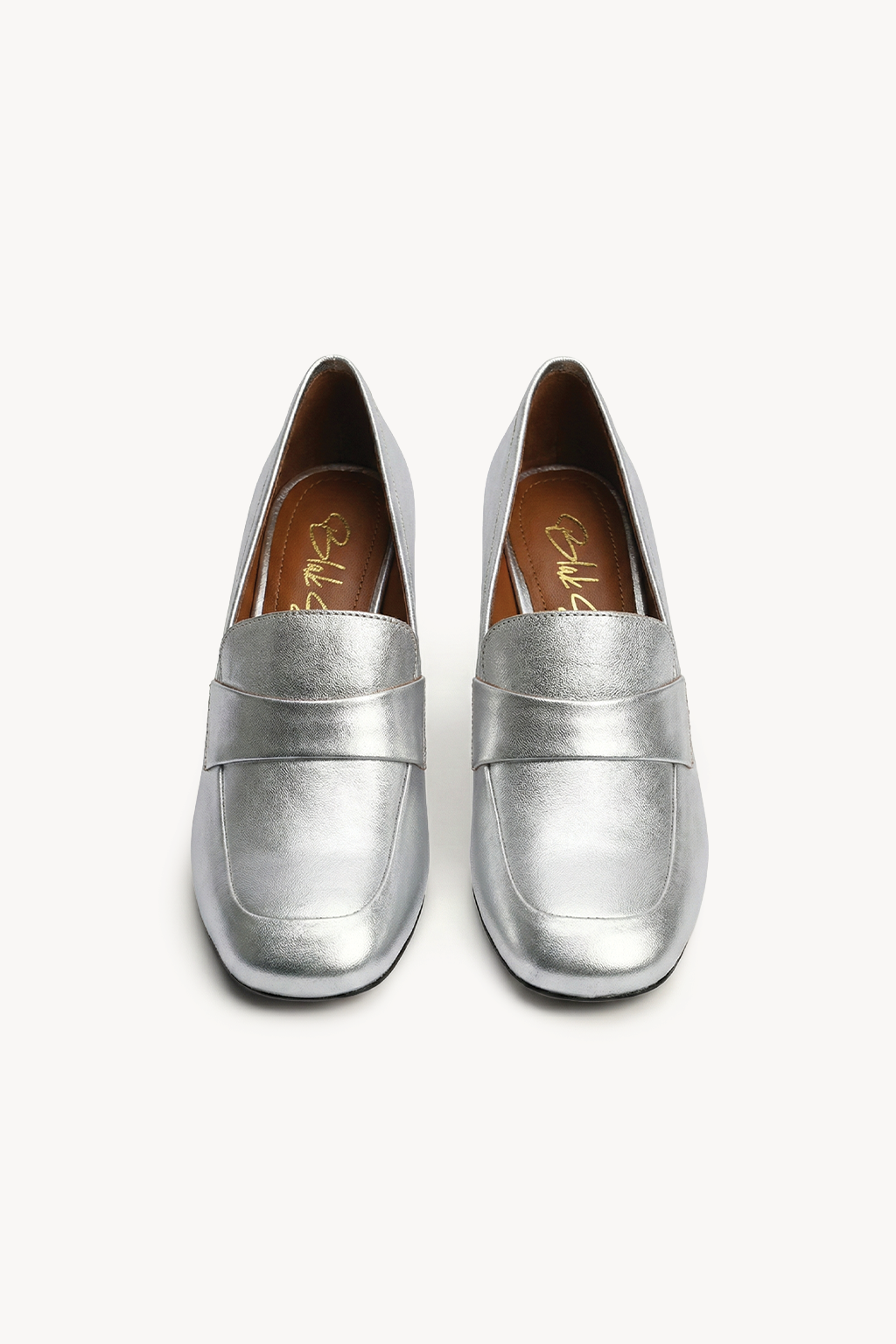 Bellve - Minimal Slip-On Loafers, Silver — 04 three-quarter