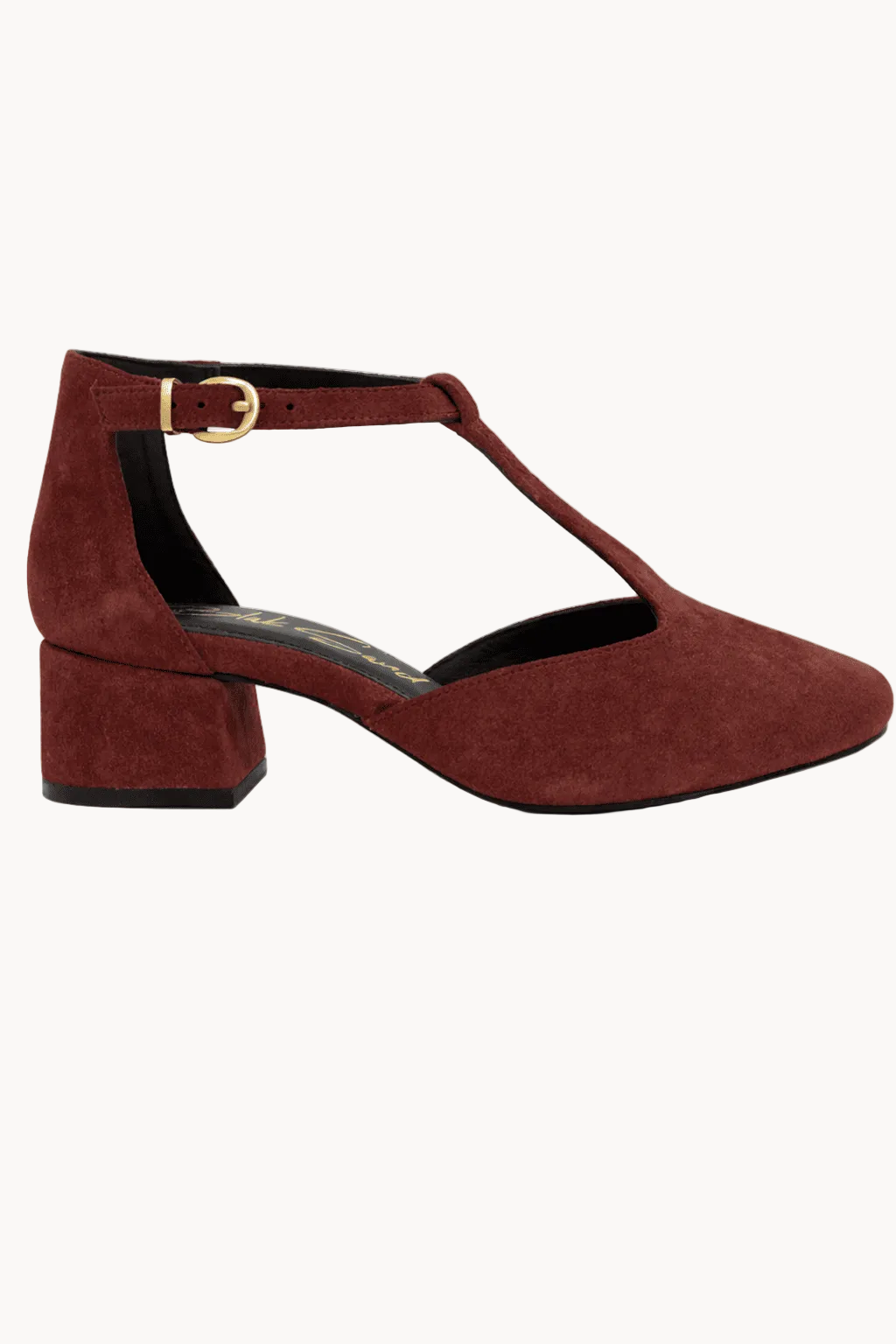 Milano T-Strap Nero, Burgundy — 01 side profile