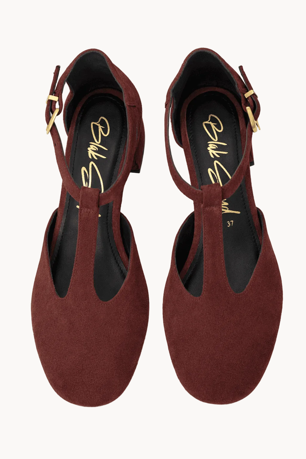 Milano T-Strap Nero, Burgundy — 04 three-quarter