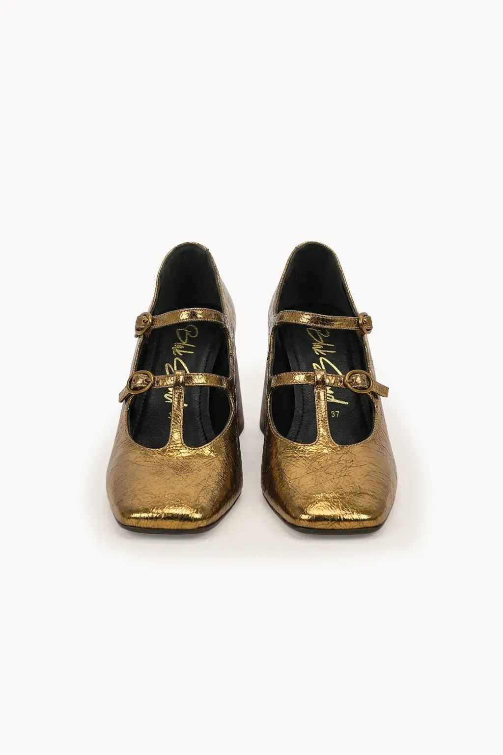 Camoscio Mary Jane, Antique Gold — 01 pair
